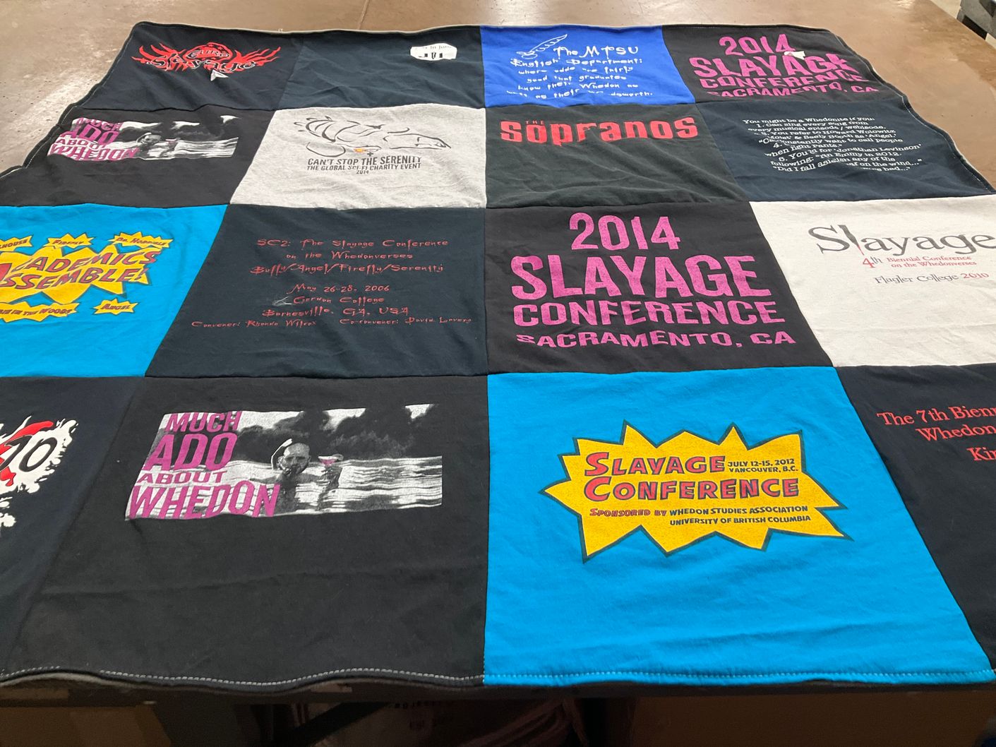 T-shirt quilt from graceland college by Cynthia from AL