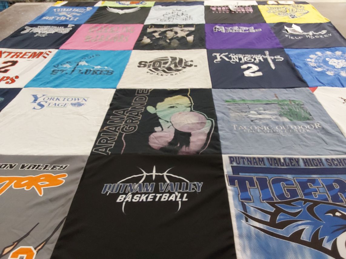 T-shirt quilt featuring putnam valley basketball, yorktown warriors by Gabe from NY