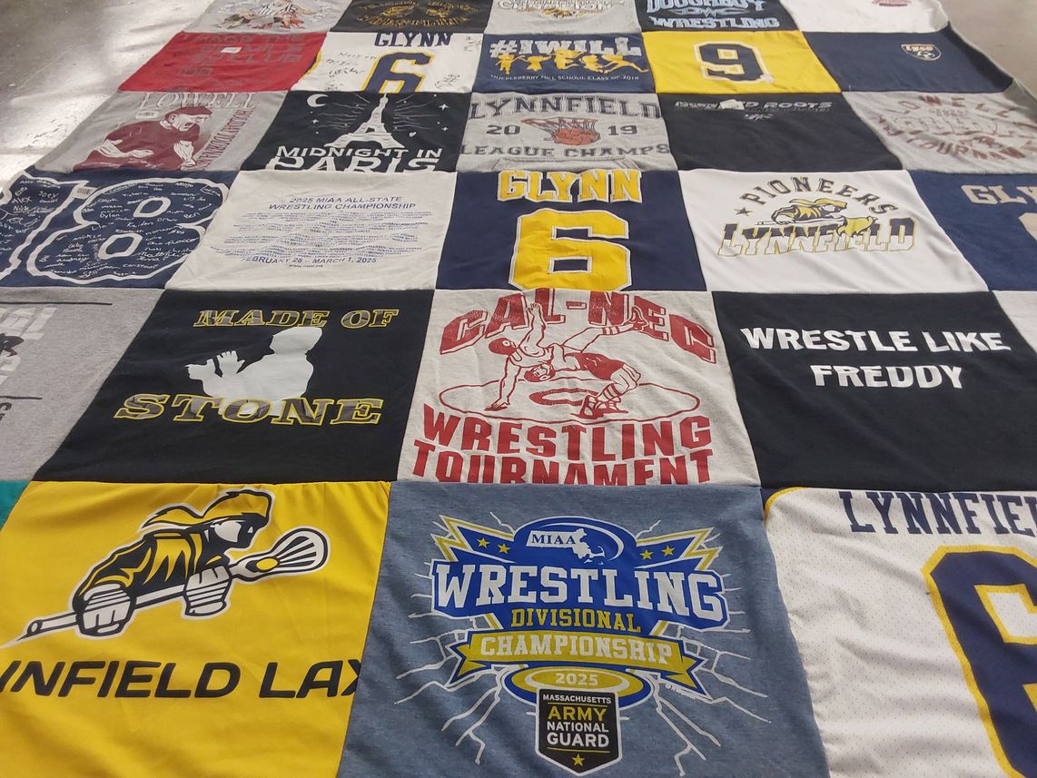 T-shirt quilt from lynnfield high school by Ann from MA