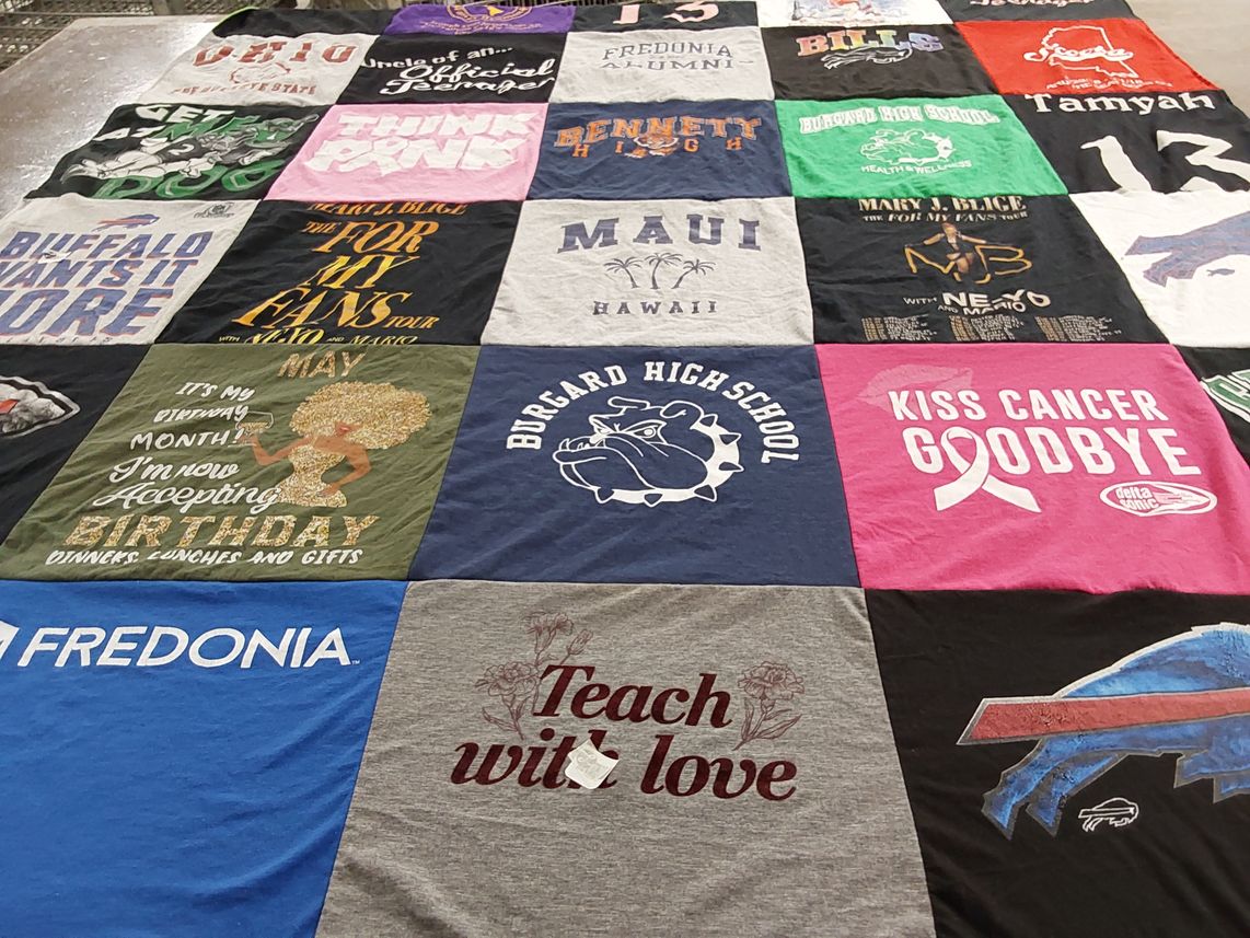 T-shirt quilt featuring buffalo bills by Elizabeth from NY