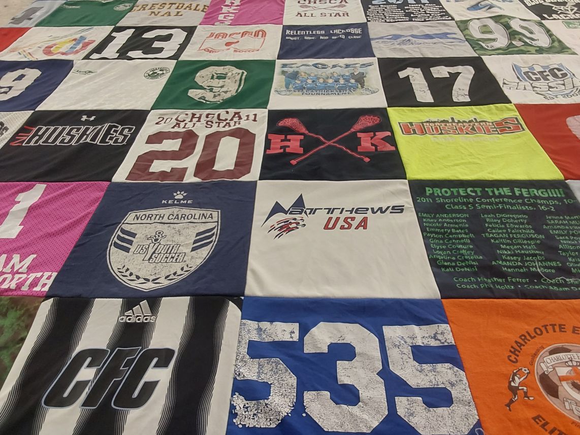T-shirt quilt featuring charlotte elite soccer club, huskies by Erik from GA