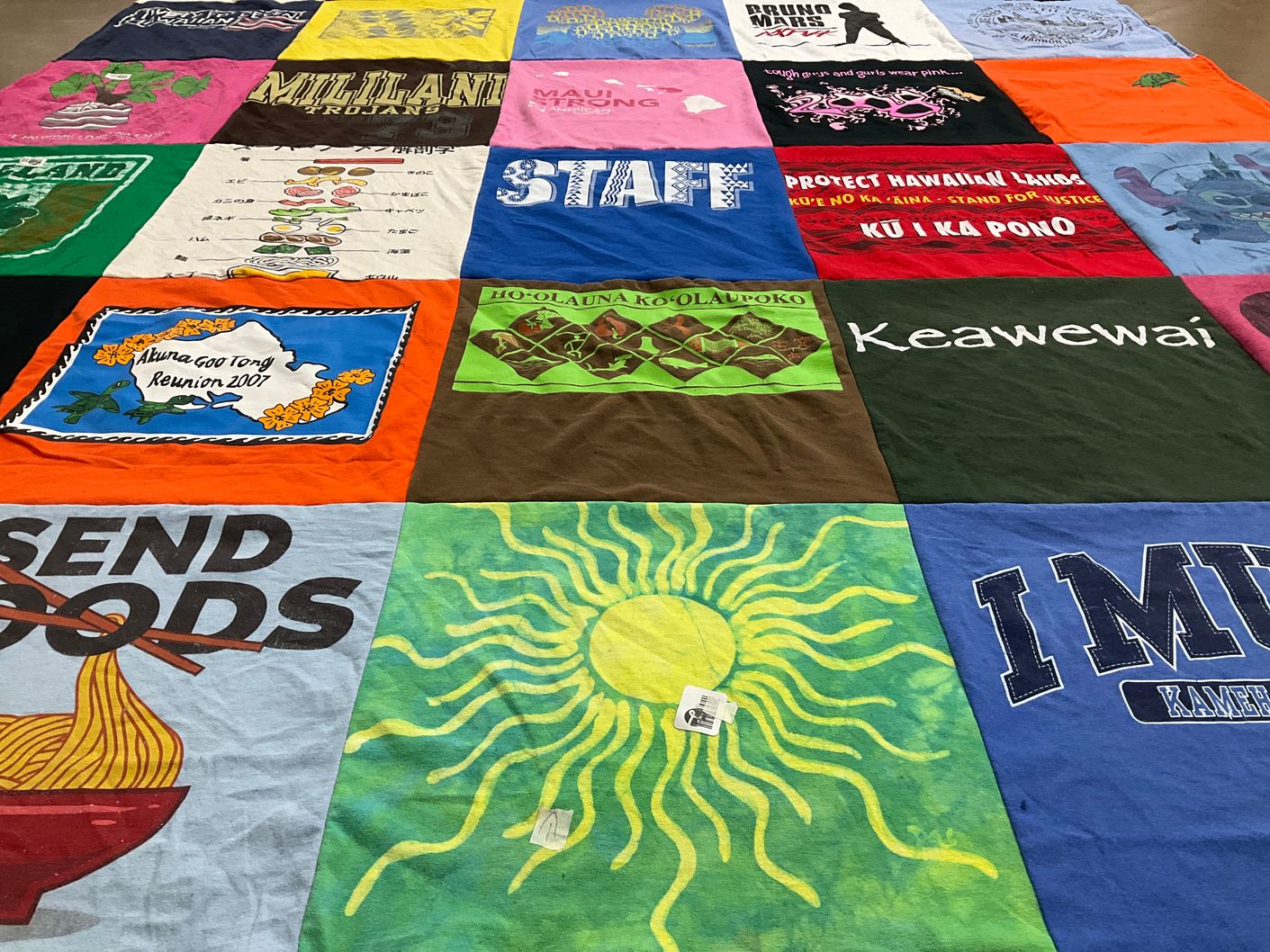 T-shirt quilt from kealakehe high school by Ashley from HI