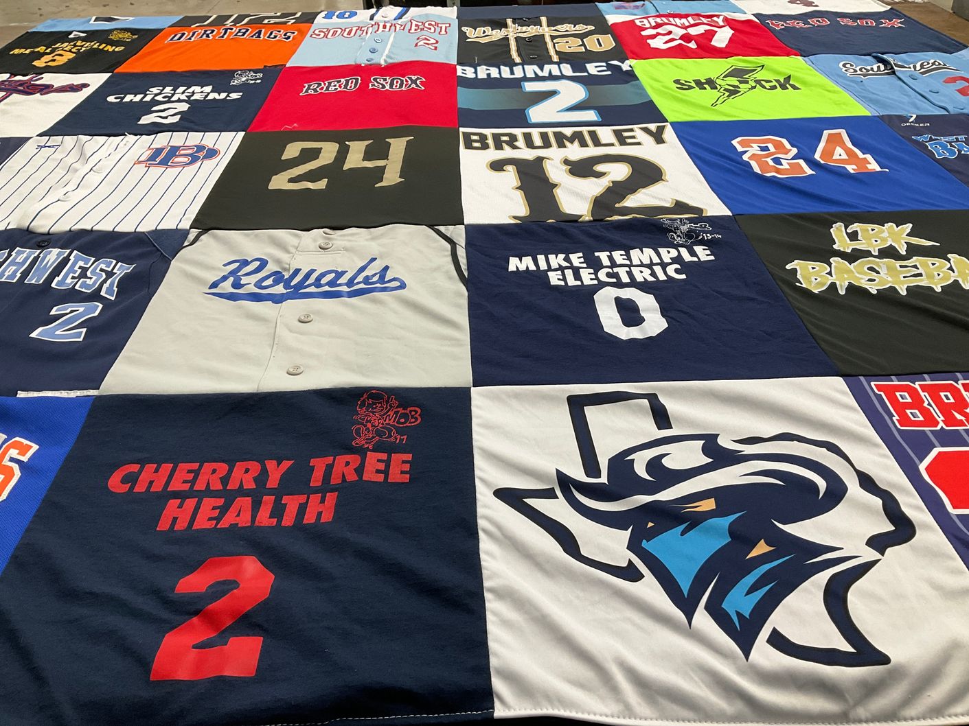 T-shirt quilt featuring royals baseball by Elizabeth from TX