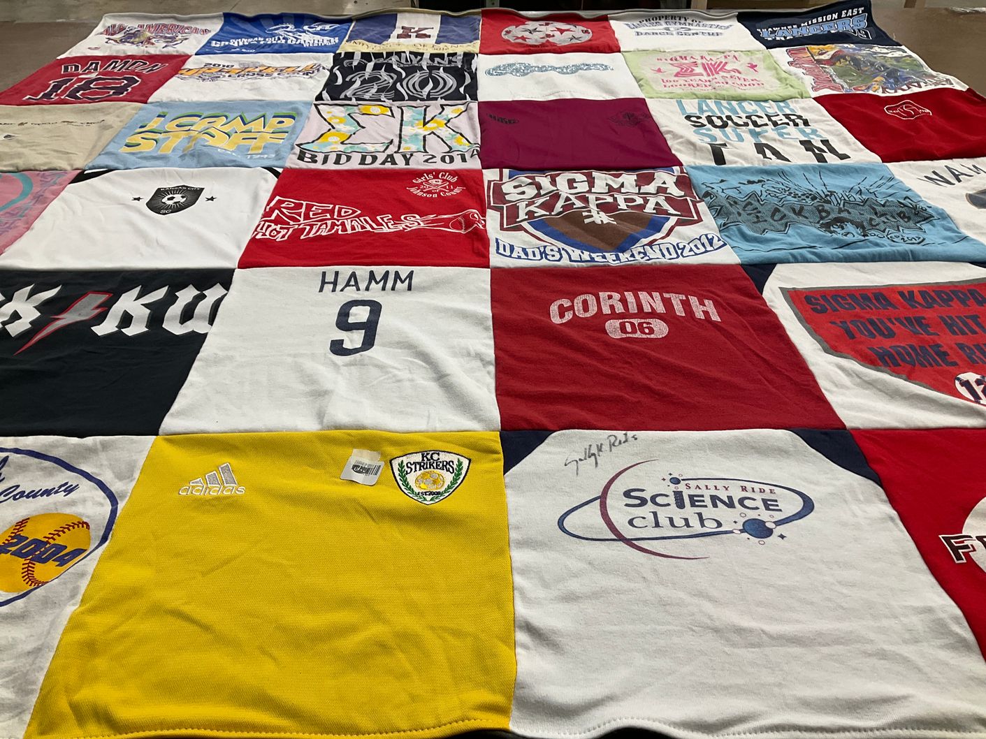 T-shirt quilt featuring kc strikers soccer club by Abbie from KS