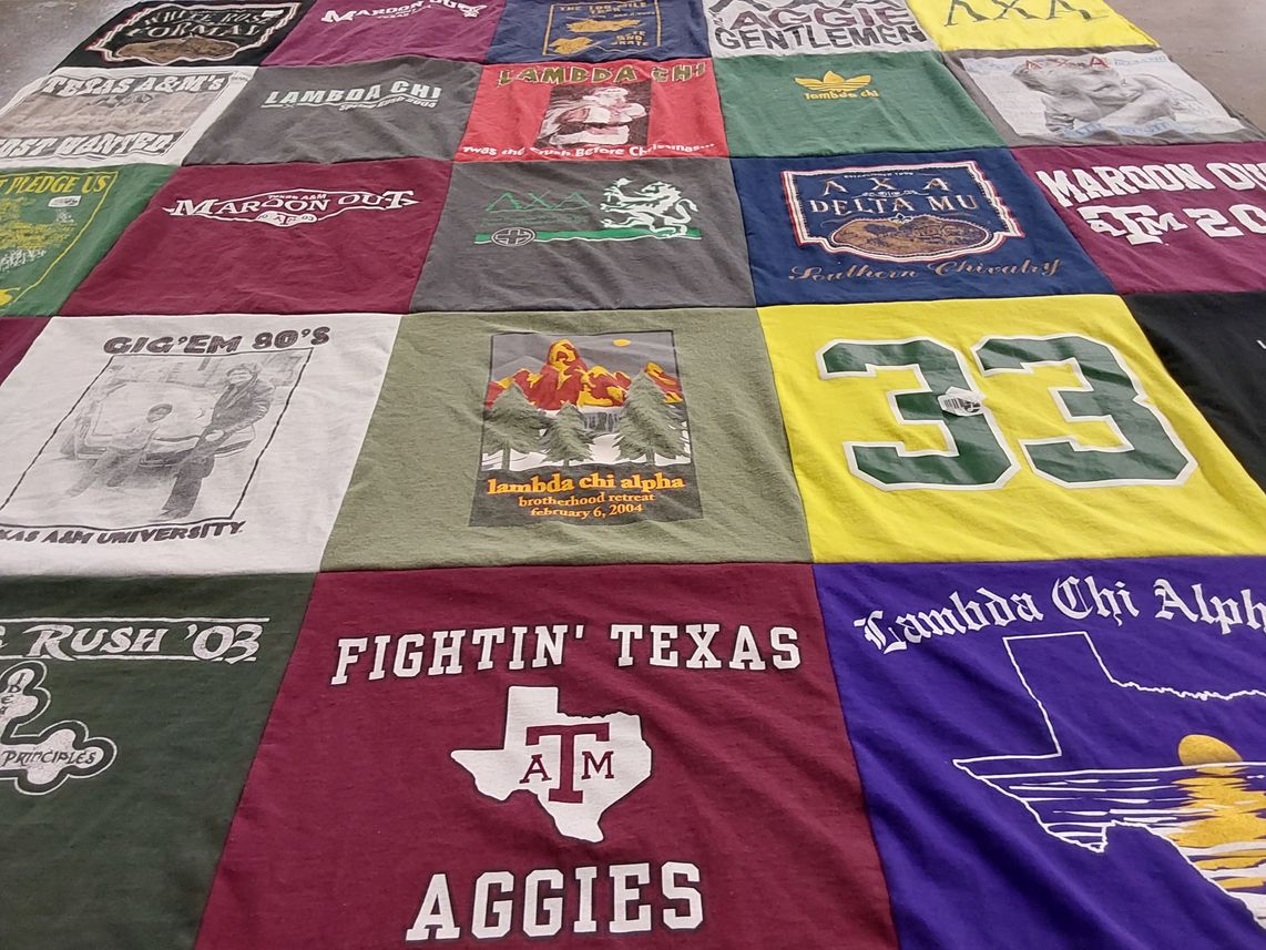 T-shirt quilt from texas a&m university by Deborah from TX