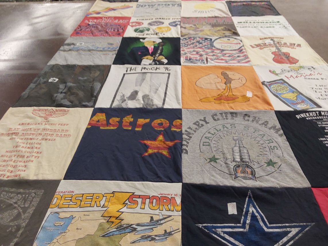 T-shirt quilt featuring dallas stars by Nancy from TX