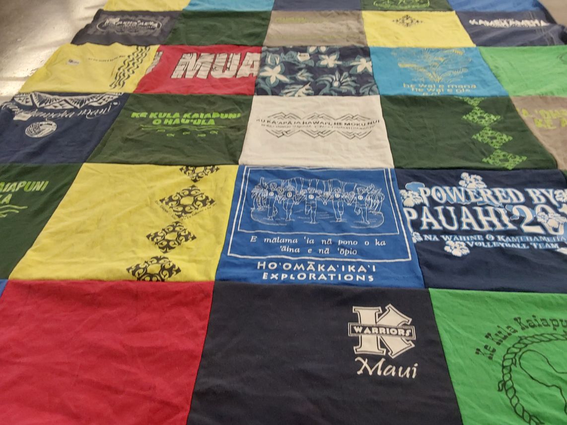 T-shirt quilt featuring kamehameha schools warriors by Melony from HI