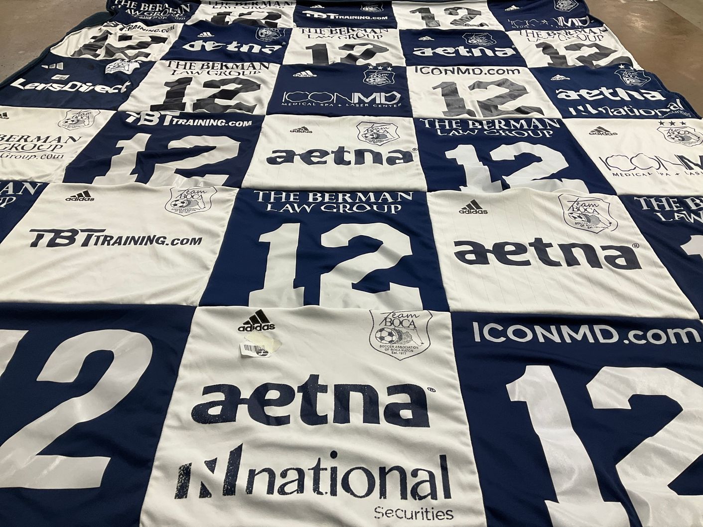 T-shirt quilt featuring team boca by Barb from FL