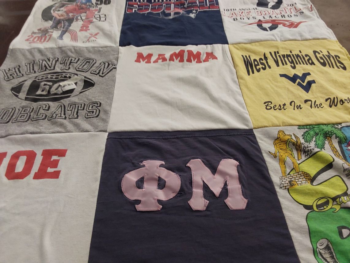 T-shirt quilt featuring hinton bobcats by ELISA from FL