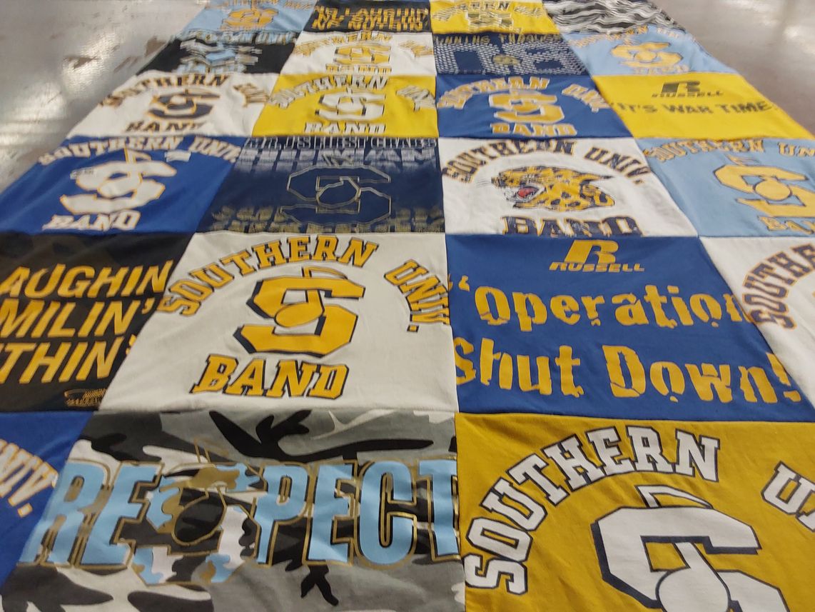 T-shirt quilt from southern university by Frank from GA