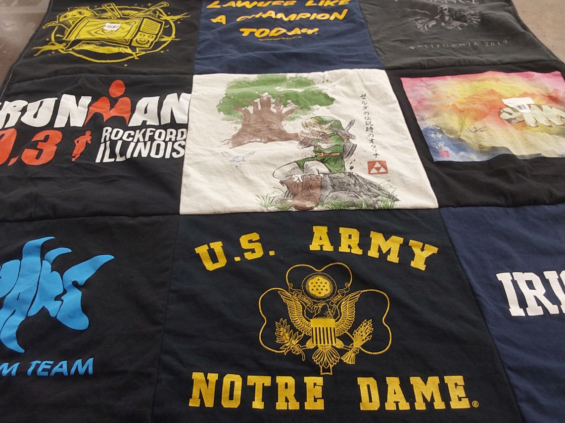 T-shirt quilt from notre dame university by Roger from AZ