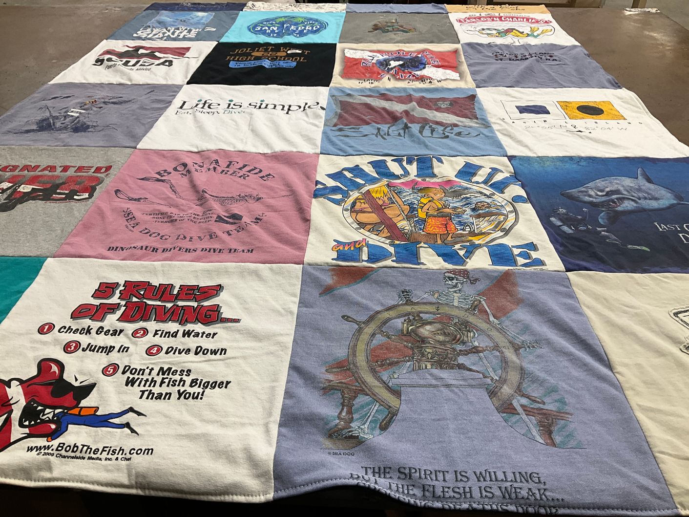 T-shirt quilt from jolet high school by ALLISON from FL