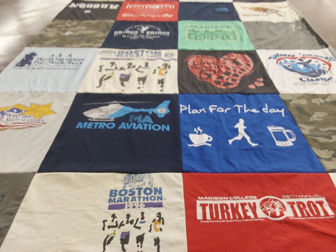 T-shirt quilt from madison college by Cara from WI