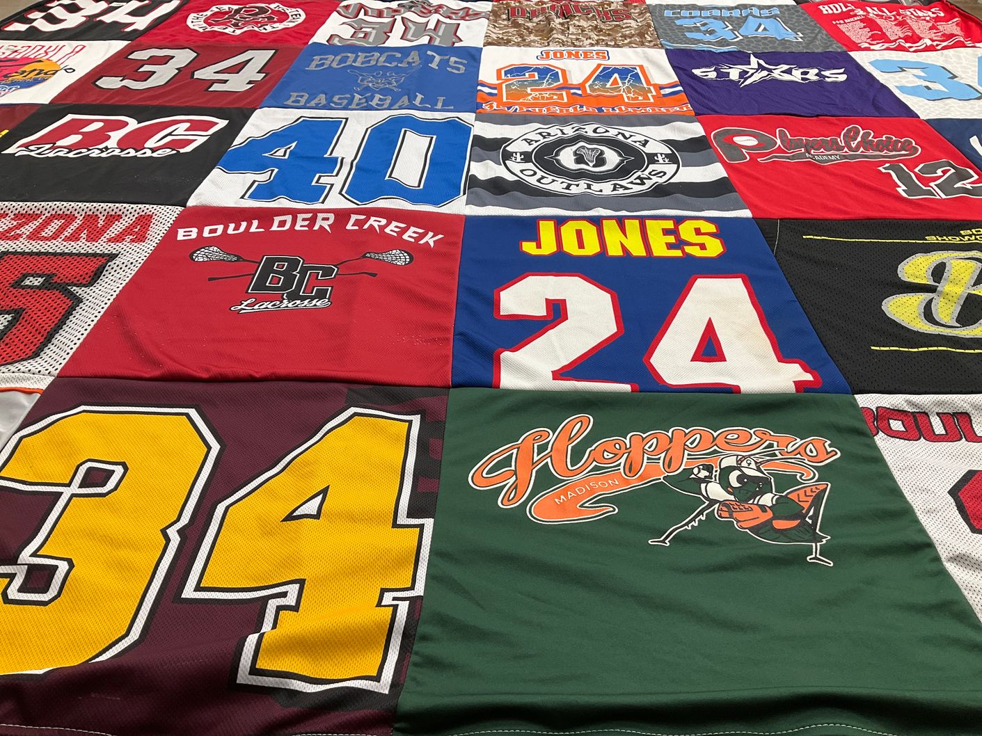 T-shirt quilt featuring boulder creek lacrosse, arizona outlaws by Corey from AZ