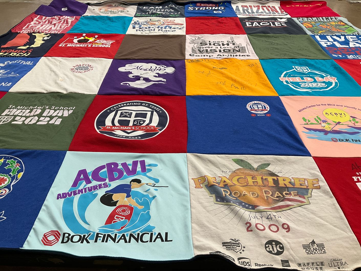 T-shirt quilt from st. michael's school by Kathy from AZ