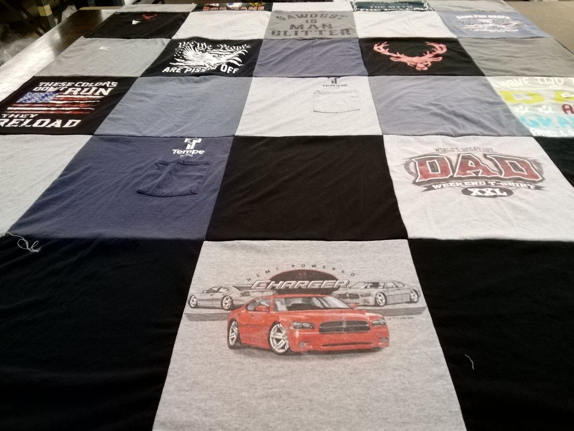 T-shirt quilt from tempe university by Barbara from AZ
