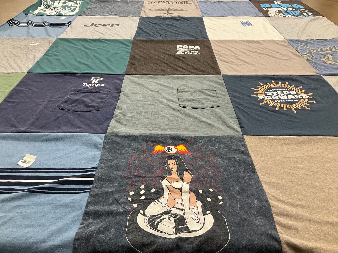 T-shirt quilt from tempe university by Barbara from AZ