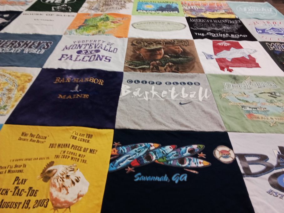 T-shirt quilt from montevallo university by Lisa from AL