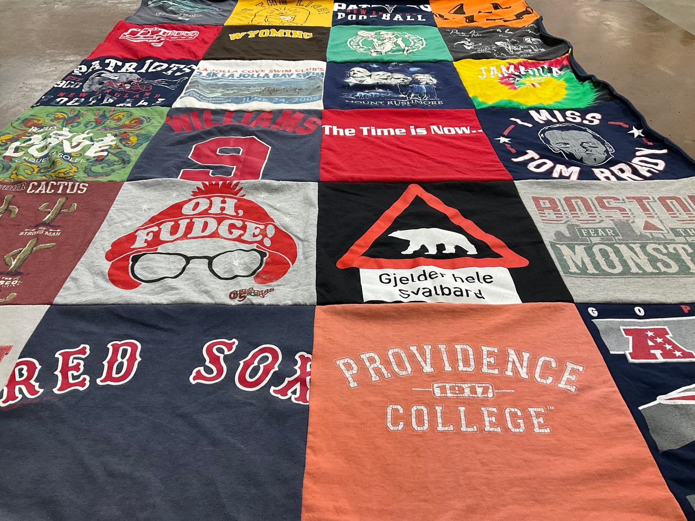 T-shirt quilt featuring new england patriots, boston red sox by Jeremy from AZ
