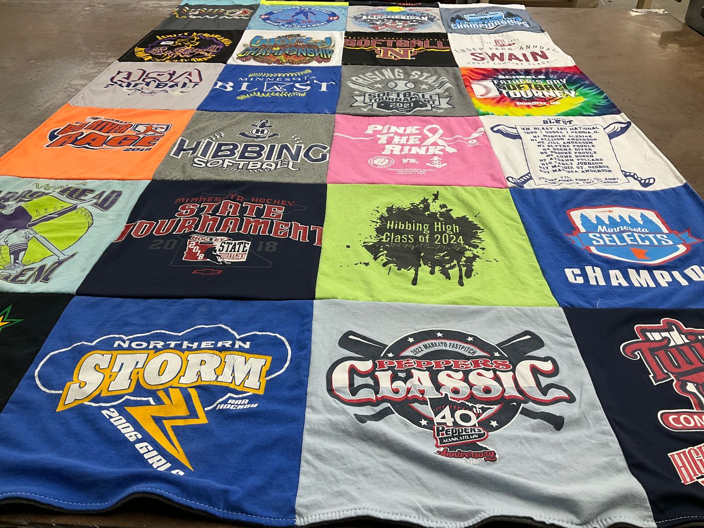 T-shirt quilt featuring northern storm by Jennifer from MN