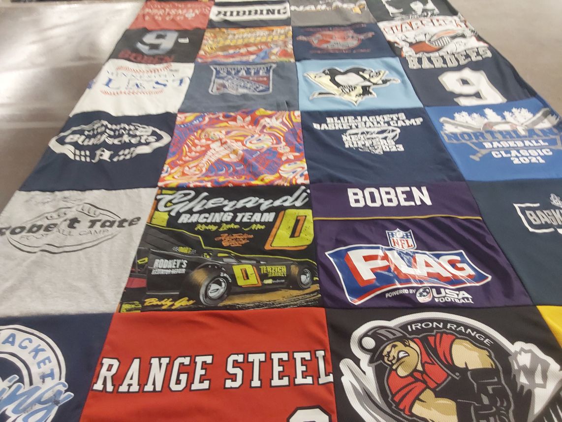 T-shirt quilt featuring nfl flag football by Jennifer from MN