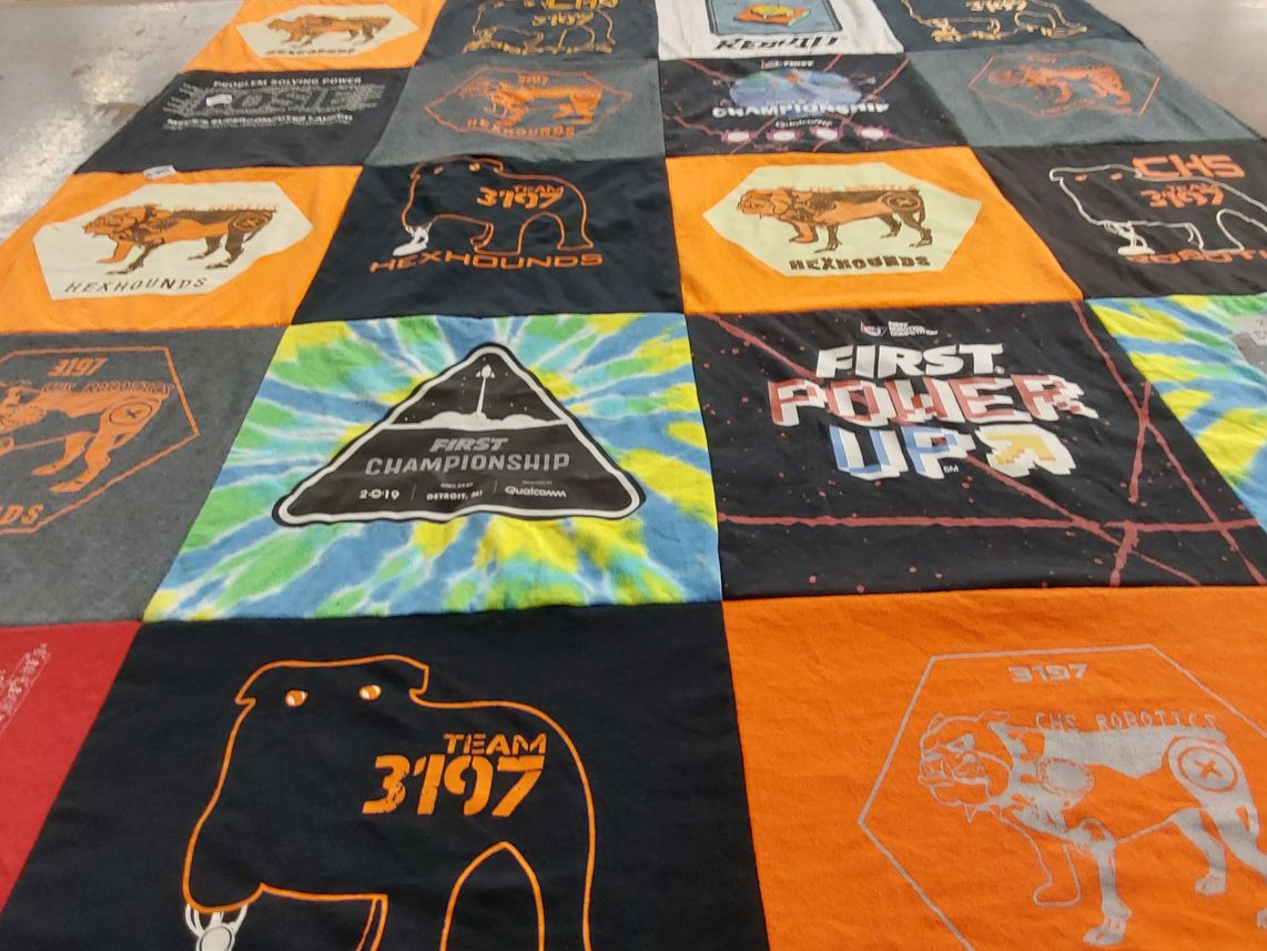 T-shirt quilt featuring team 3197 by Adrianna from WI