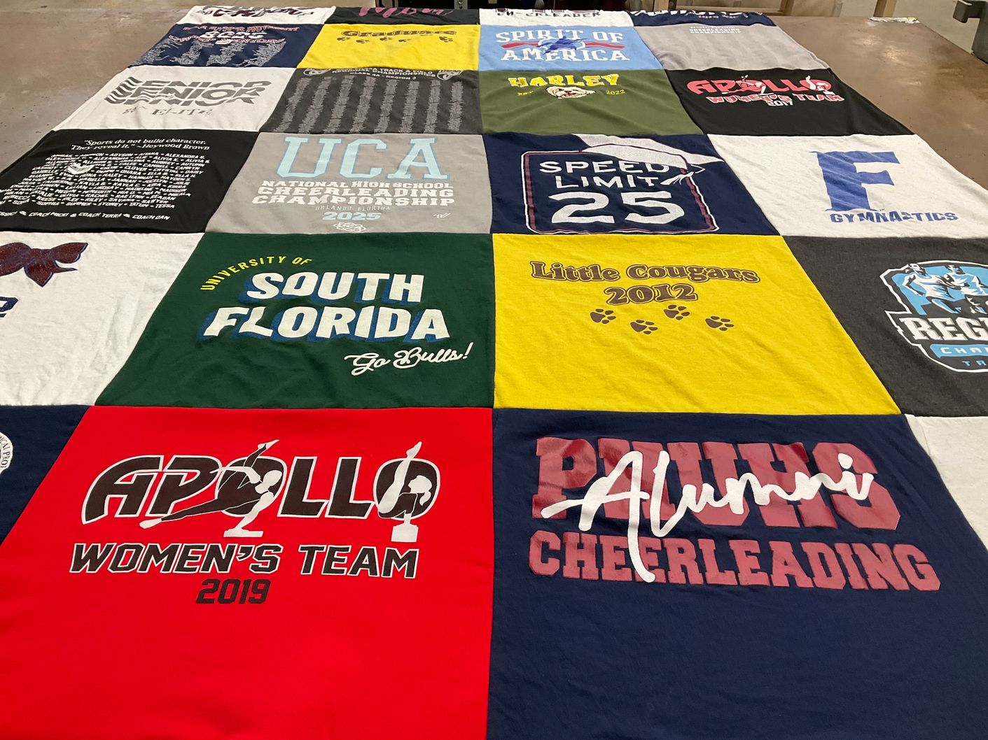 T-shirt quilt featuring apollo women's team by Amanda from FL