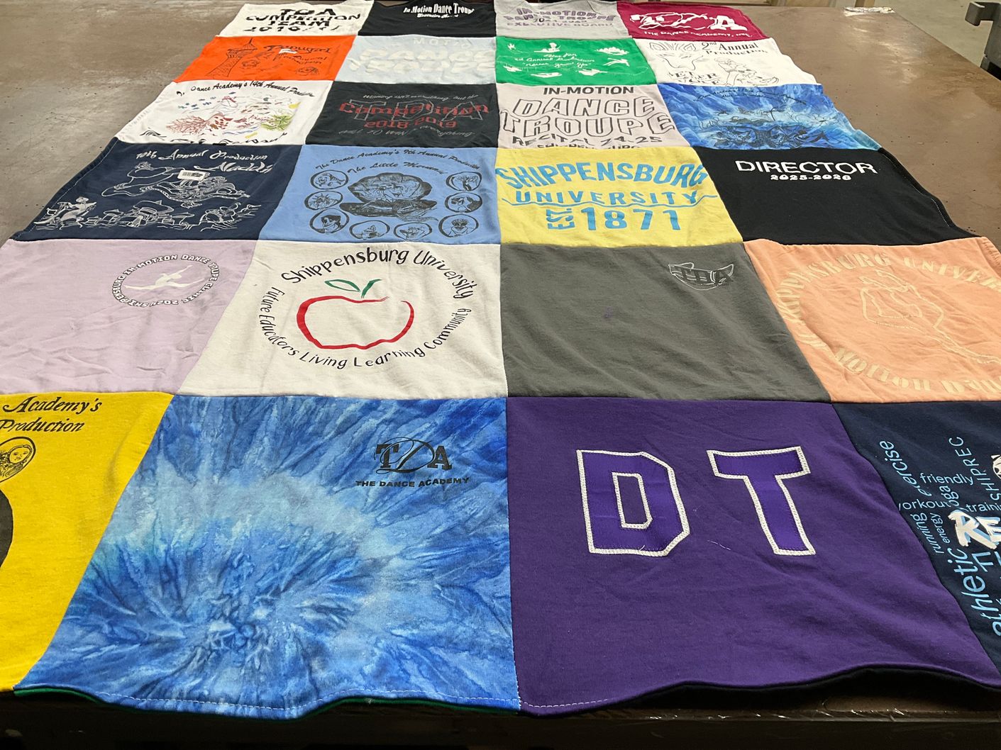 T-shirt quilt from shippensburg university by Hayley from PA