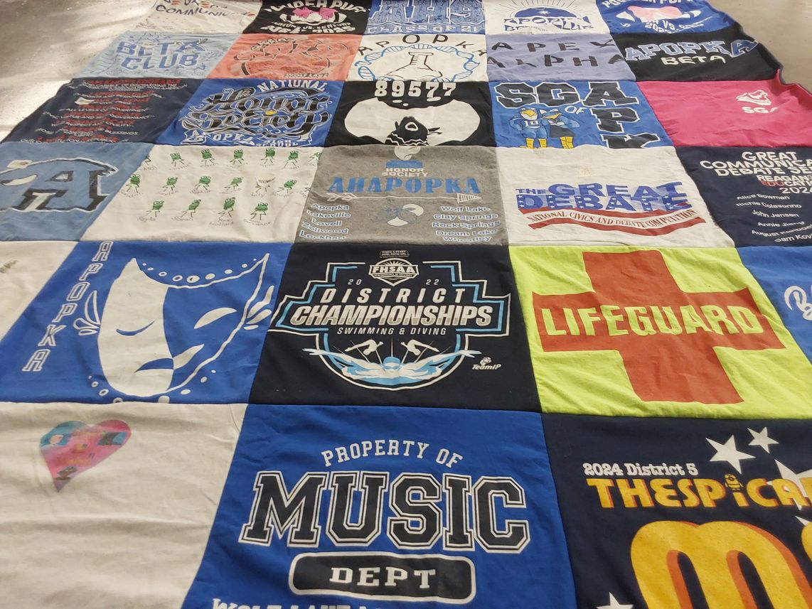 T-shirt quilt from apopka high school by Jessica from FL