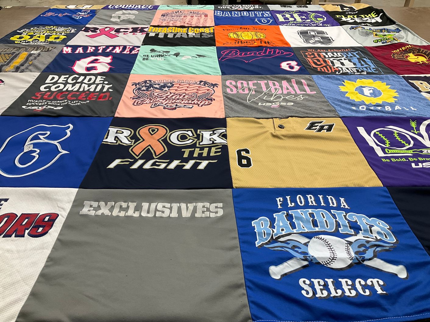 T-shirt quilt featuring florida bandits by Ilia from FL