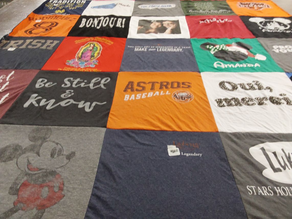 T-shirt quilt featuring astros baseball by Margarita from TX
