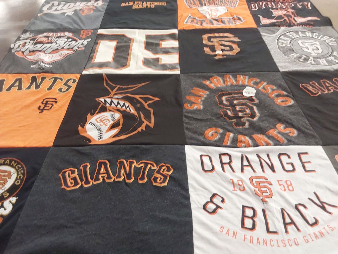 T-shirt quilt featuring san francisco giants by Dean from CA
