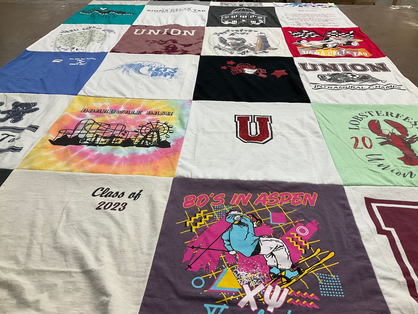 T-shirt quilt from union university by Diana from NY