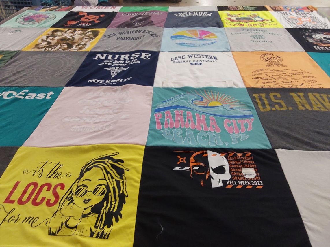 T-shirt quilt from case western reserve university by Andrea from OH