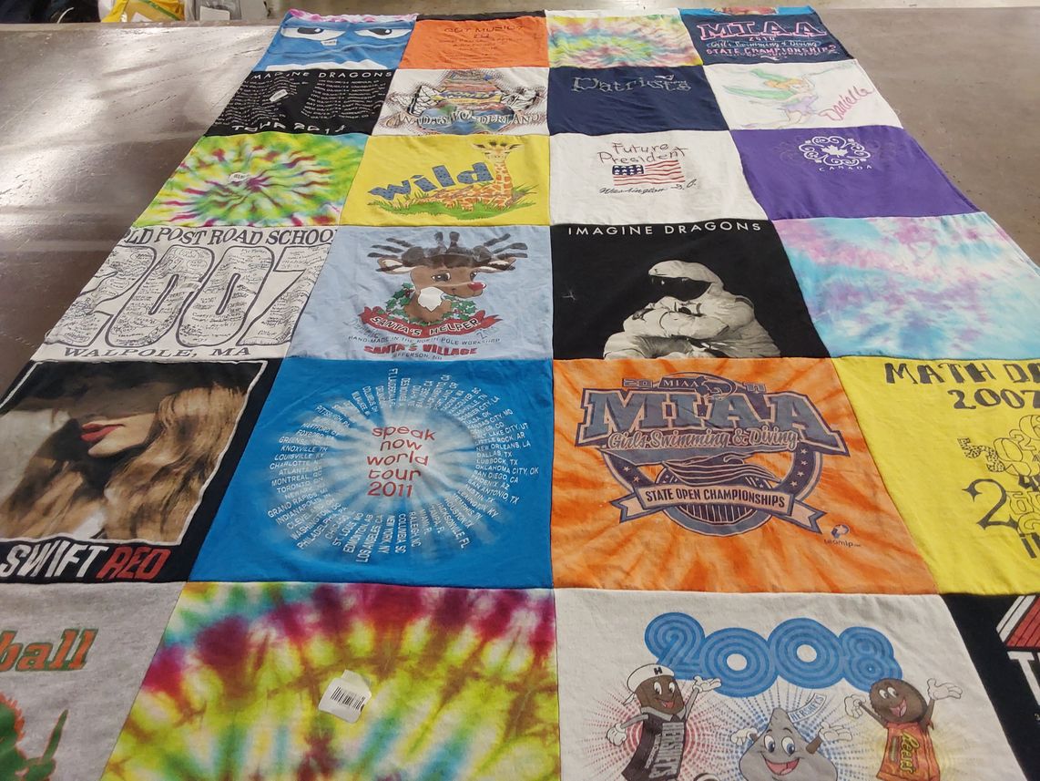 T-shirt quilt featuring massachusetts interscholastic athletic association by Danielle from NM