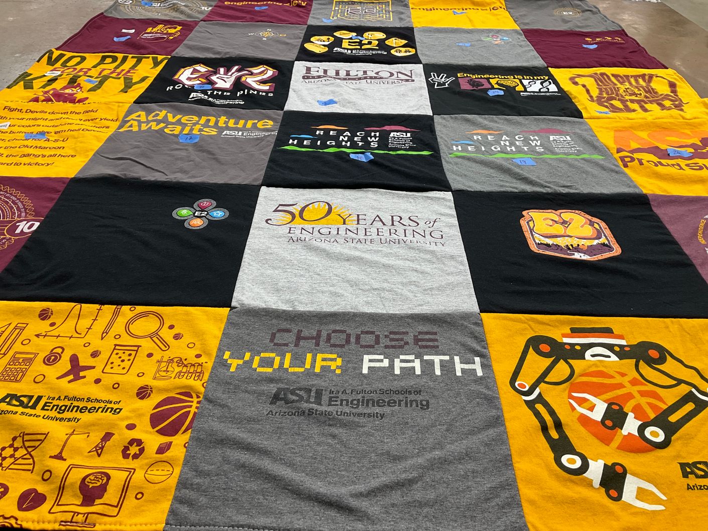 T-shirt quilt from arizona state university by Jesus from AZ