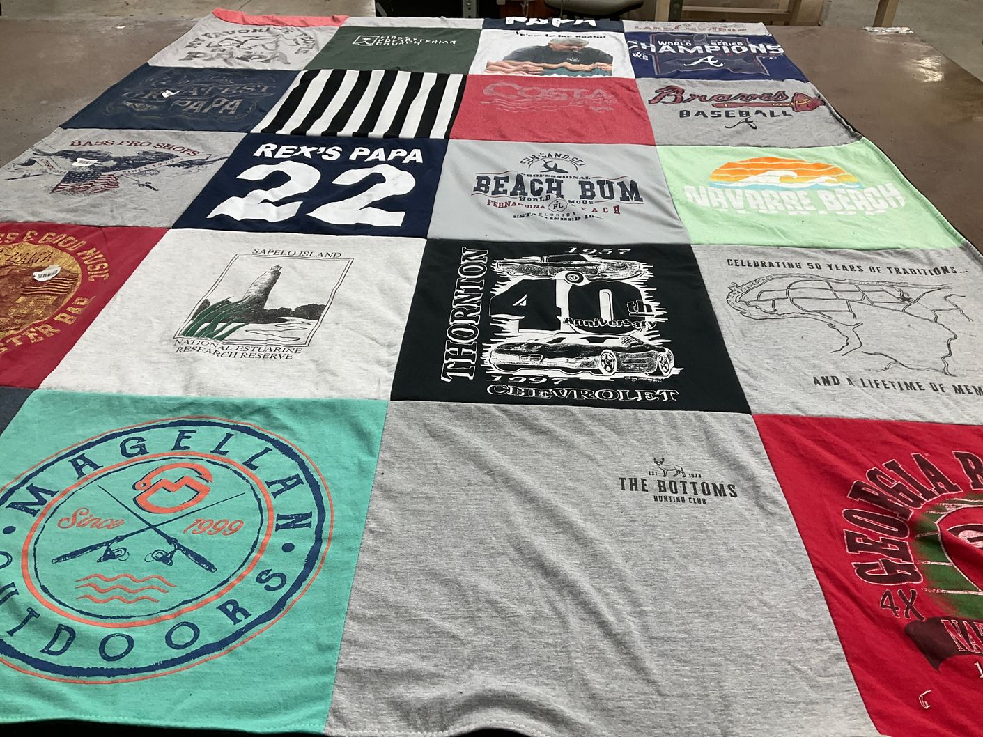 T-shirt quilt featuring atlanta braves baseball by Amy from GA