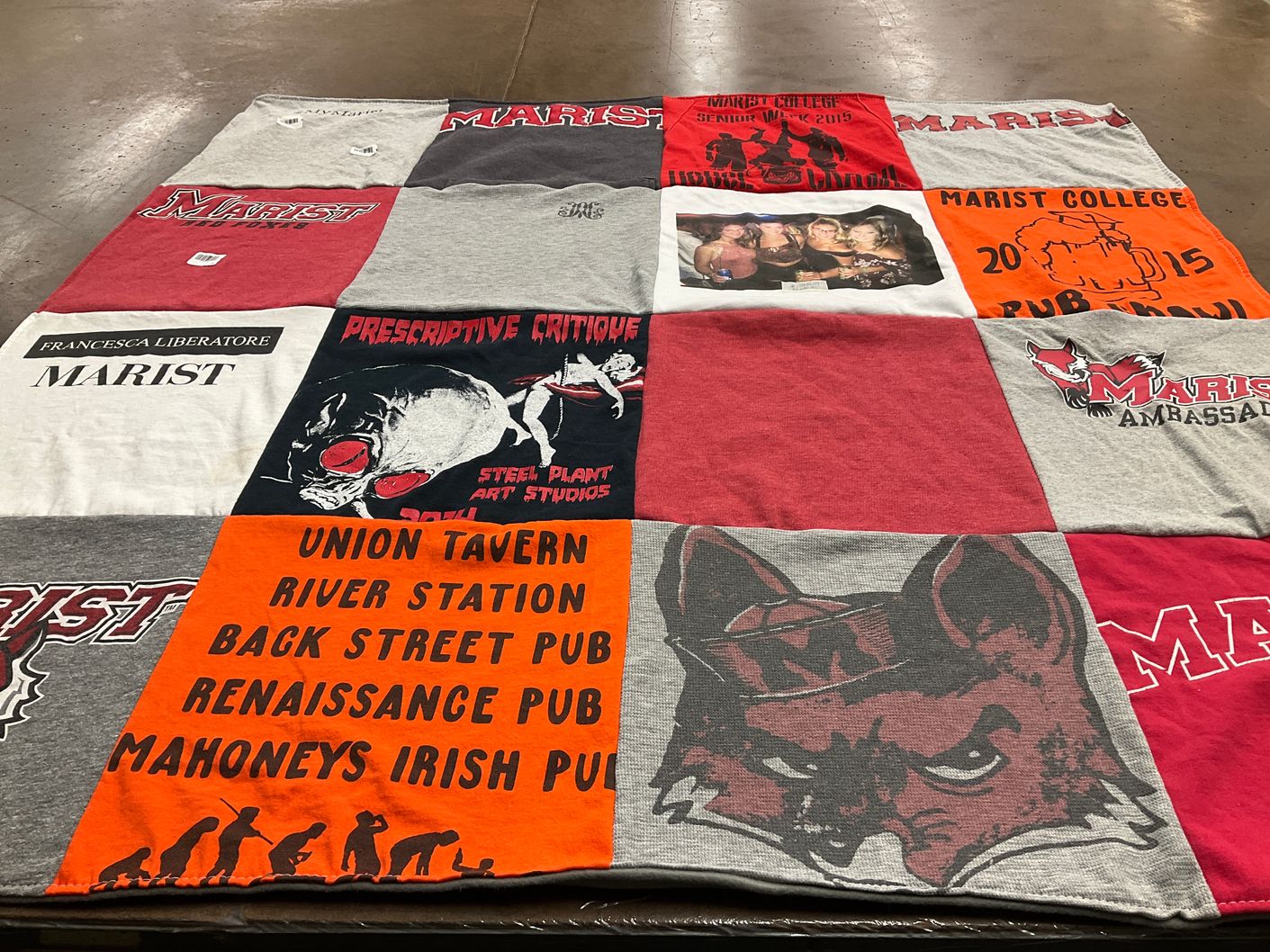 T-shirt quilt from marist college by Beth from NJ