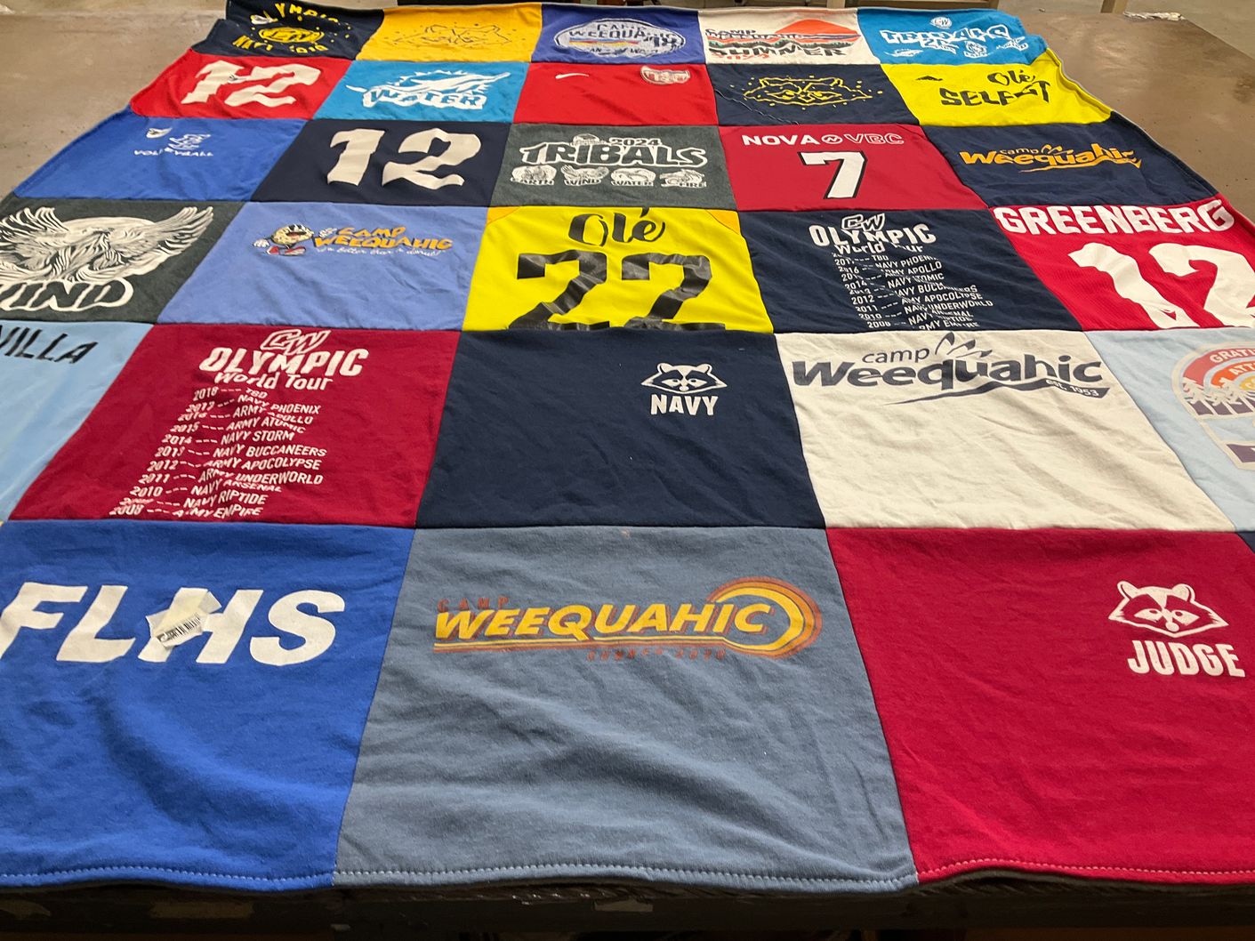 T-shirt quilt from flhs by Stefanie from CT