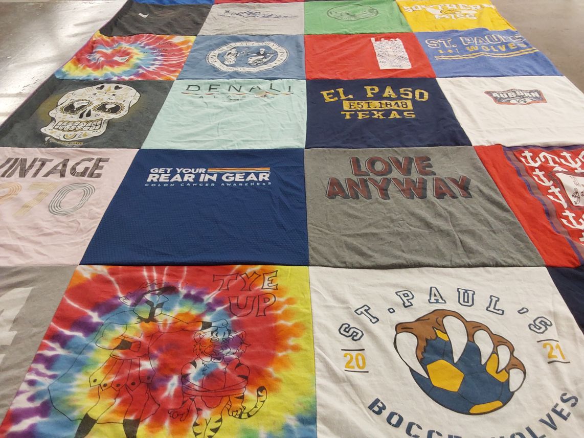 T-shirt quilt featuring st. paul's wolves by Eric from LA