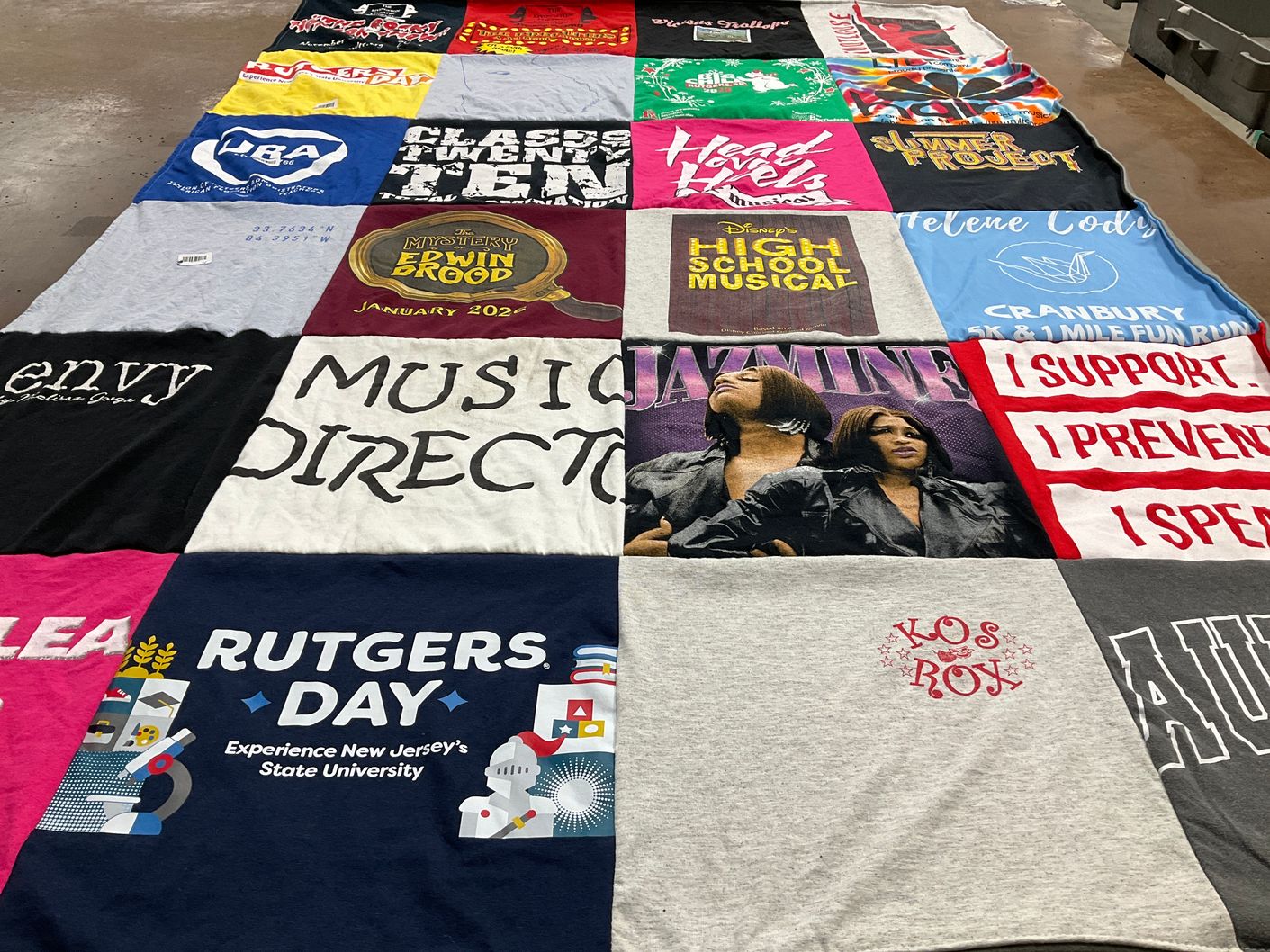 T-shirt quilt from rutgers university by Tyler from NJ