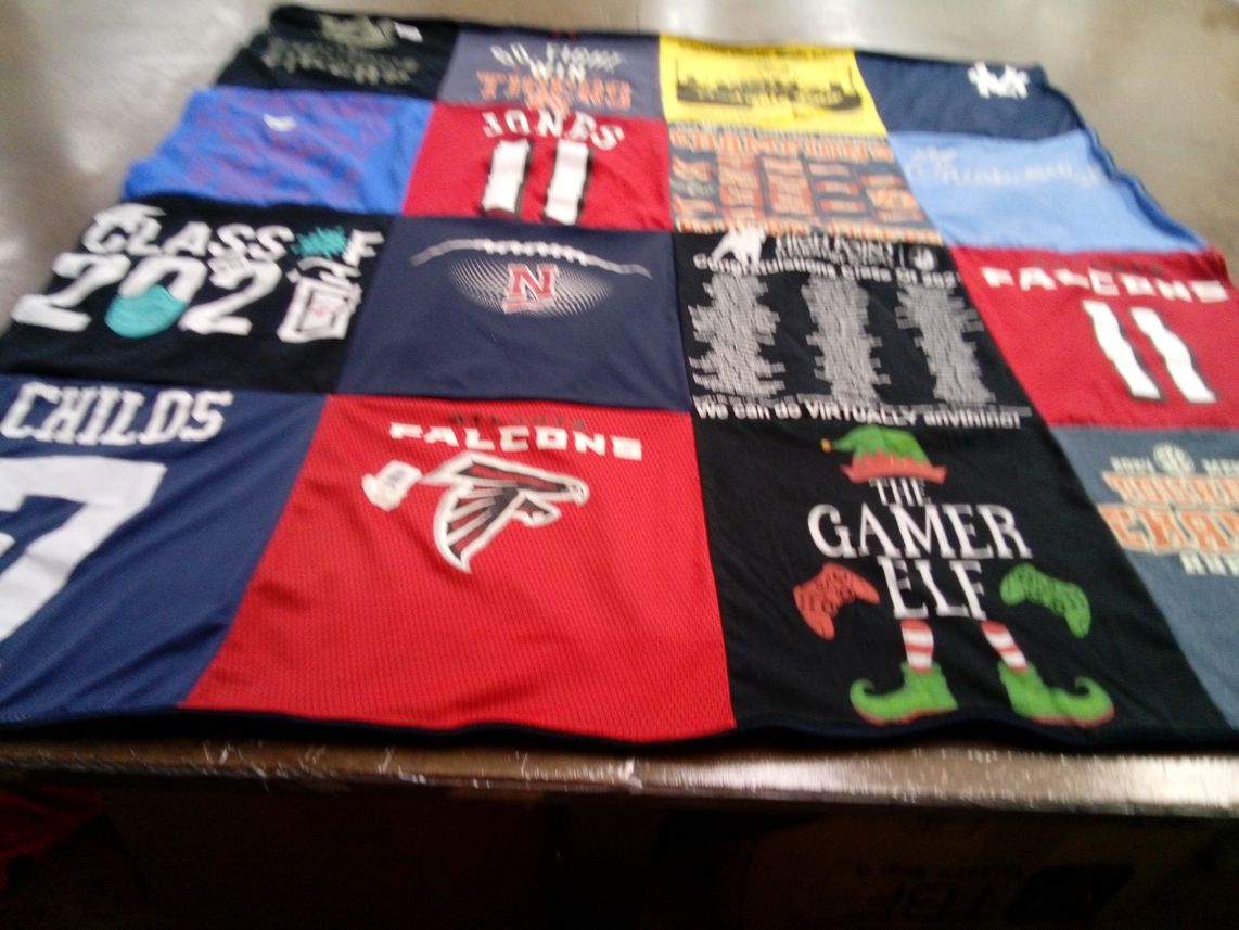 T-shirt quilt featuring atlanta falcons by Janine from GA