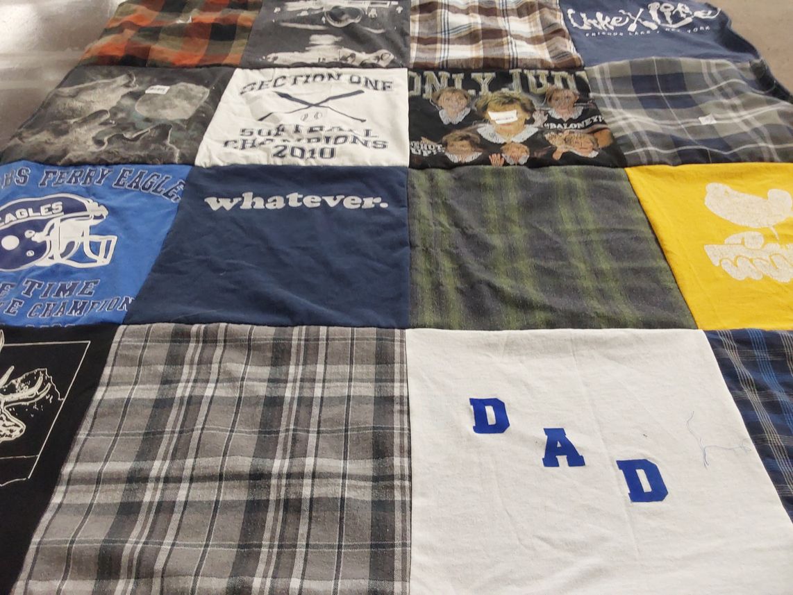 T-shirt quilt featuring lynn university eagles by Casey from NJ