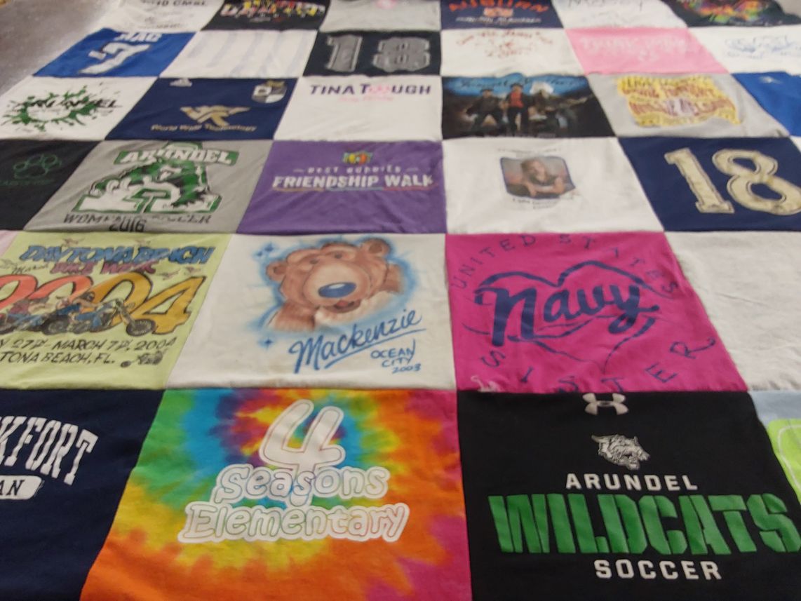 T-shirt quilt featuring arundel wildcats soccer by Jennifer from VA