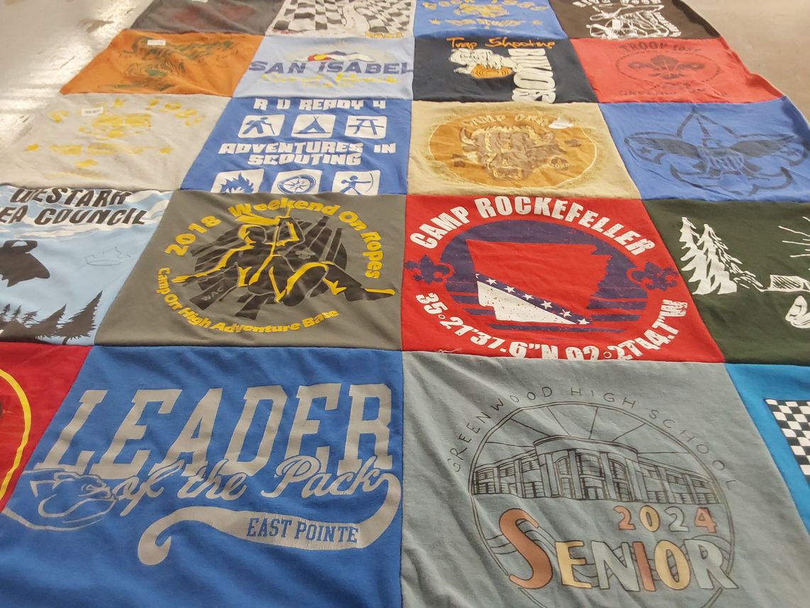 T-shirt quilt from greenwood high school by Rachel from AR