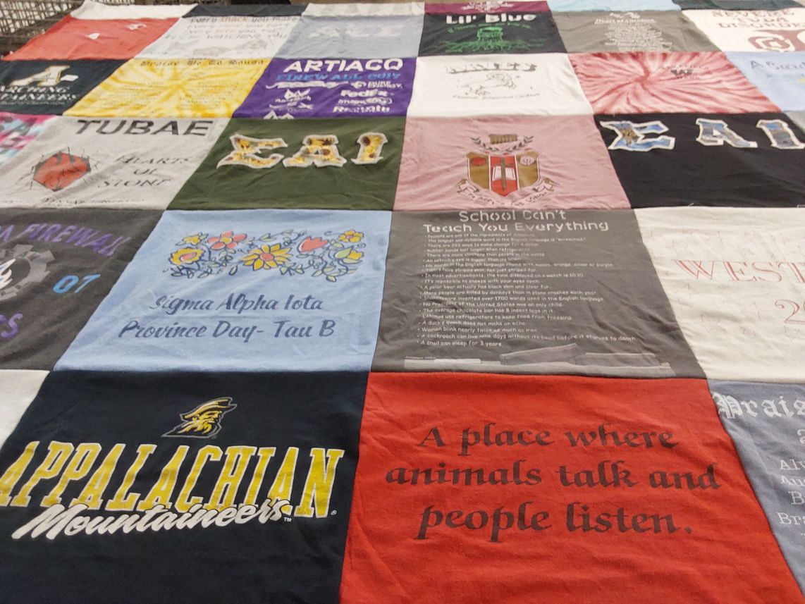 T-shirt quilt from appalachian state university by Stephanie from NC