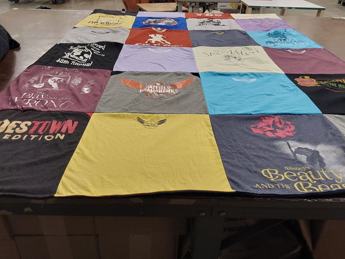 T-shirt quilt from hayfield secondary school by Allana from VA