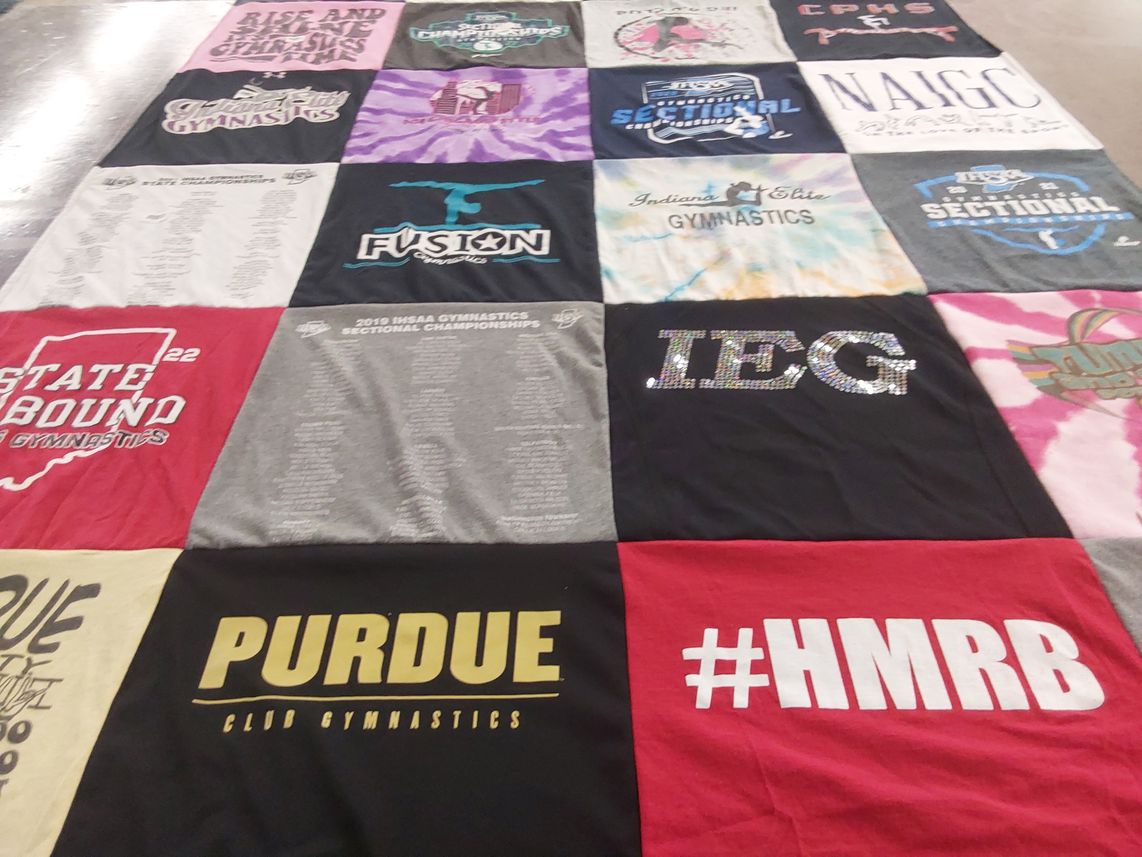 T-shirt quilt from purdue university by Lisa from IN