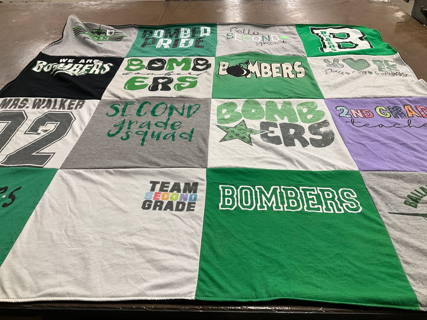 T-shirt quilt featuring bombers by Krystal from KY
