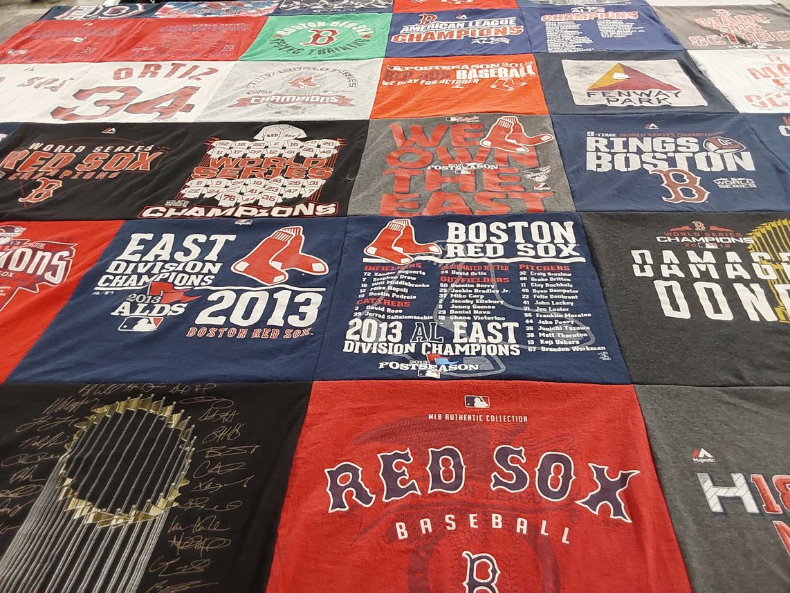 T-shirt quilt featuring boston red sox by sonja from LA